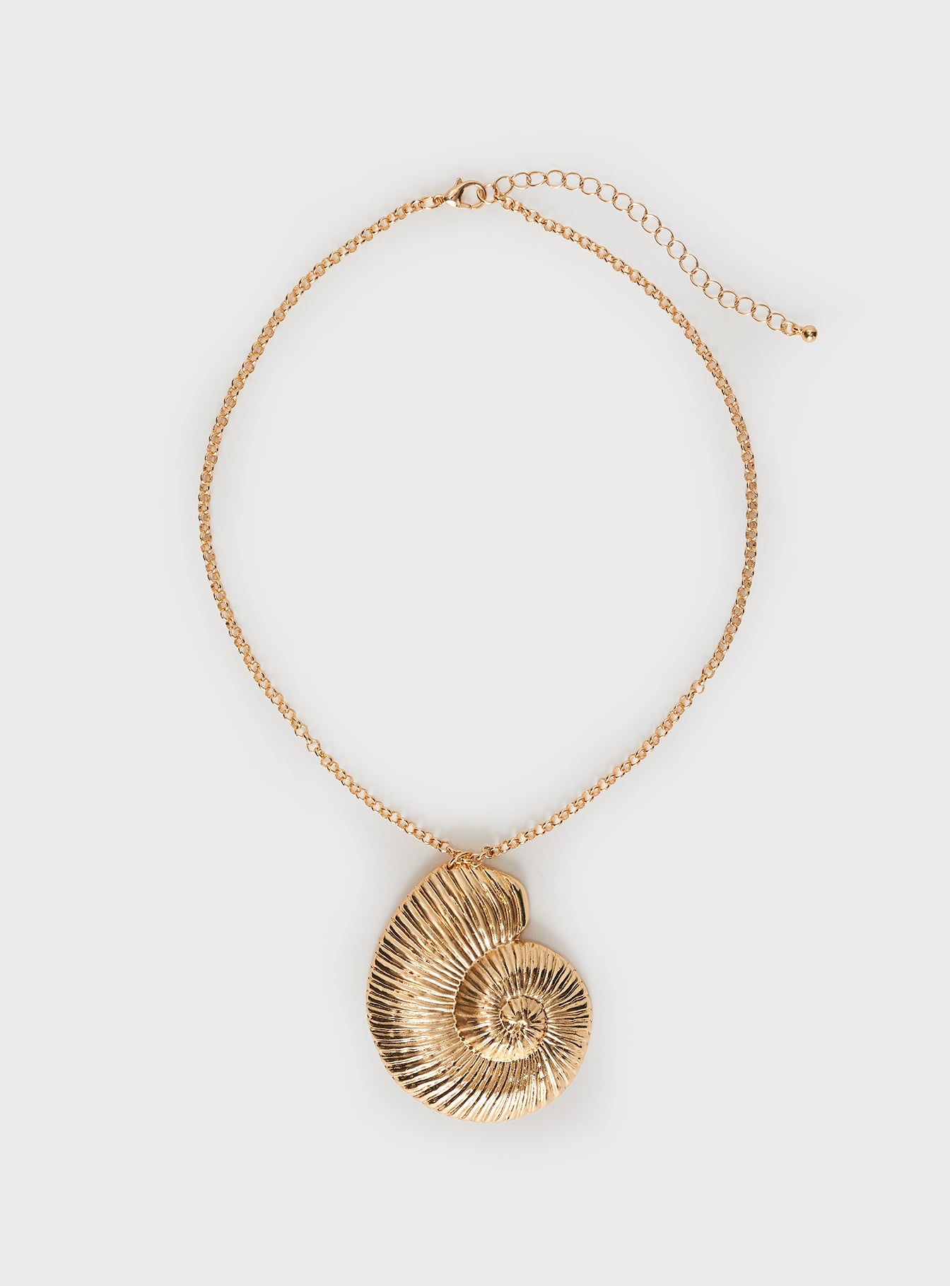 Bucatini Shell Necklace Gold - Image 2