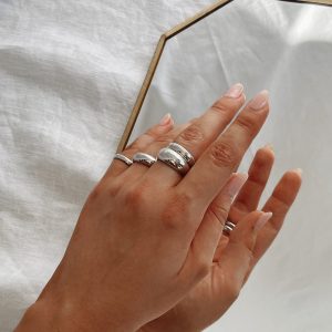 Ancient History Ring Set Silver