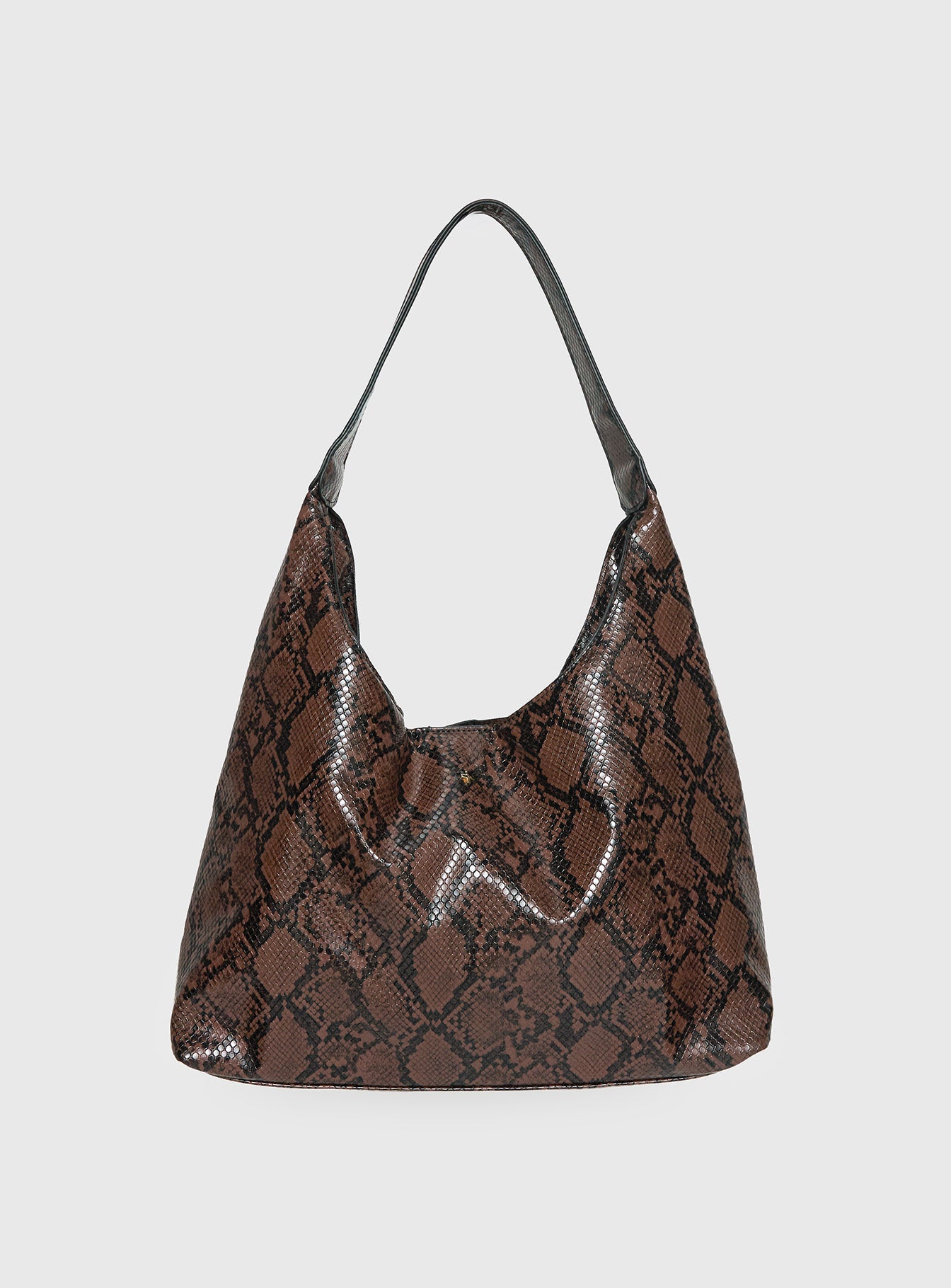 Peta & Jain Jami Slouch Bag Chocolate Snake - Image 2
