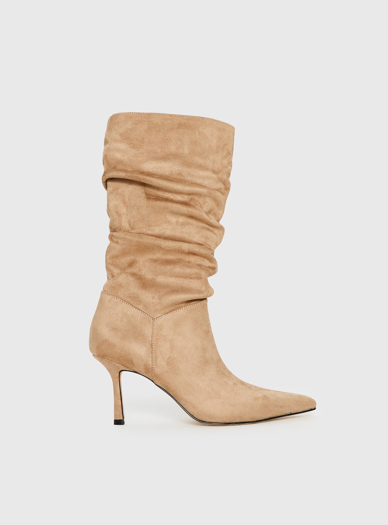 Such A Charmer Faux Suede Scrunch Boot Tan - Image 2