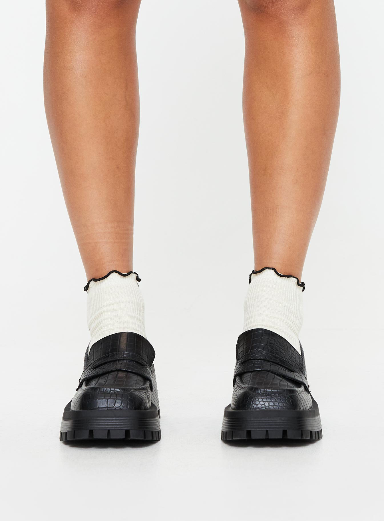 Reina Loafers Black Croc - Image 2