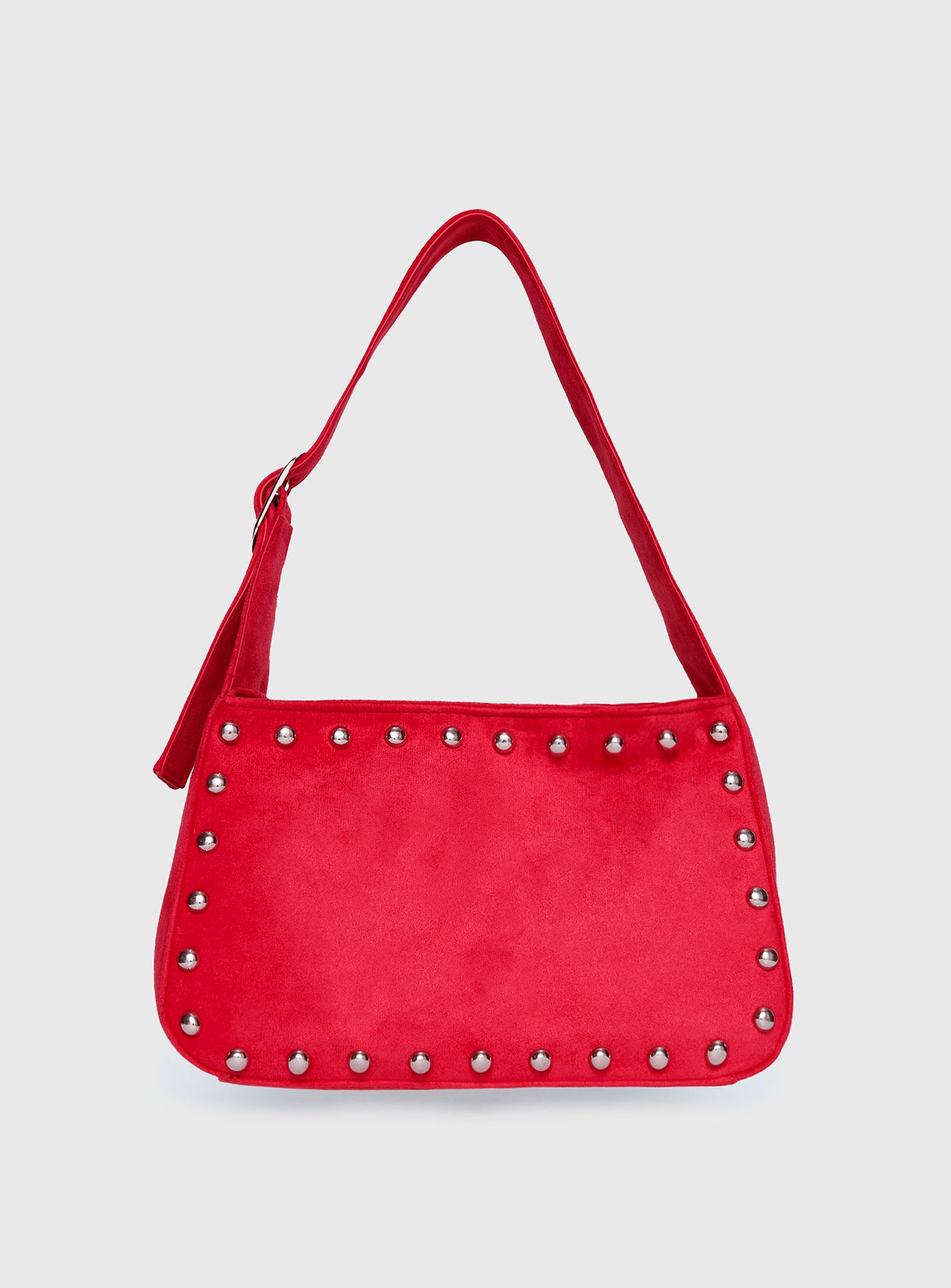 Wistfully Studded Shoulder Bag Red - Image 2