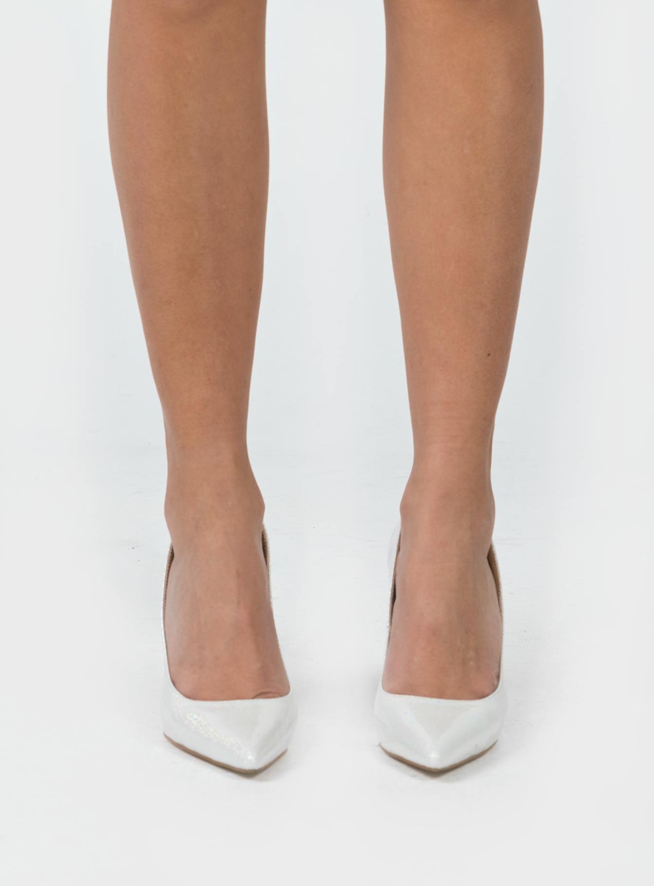 Vella Patent Heels White - Image 3