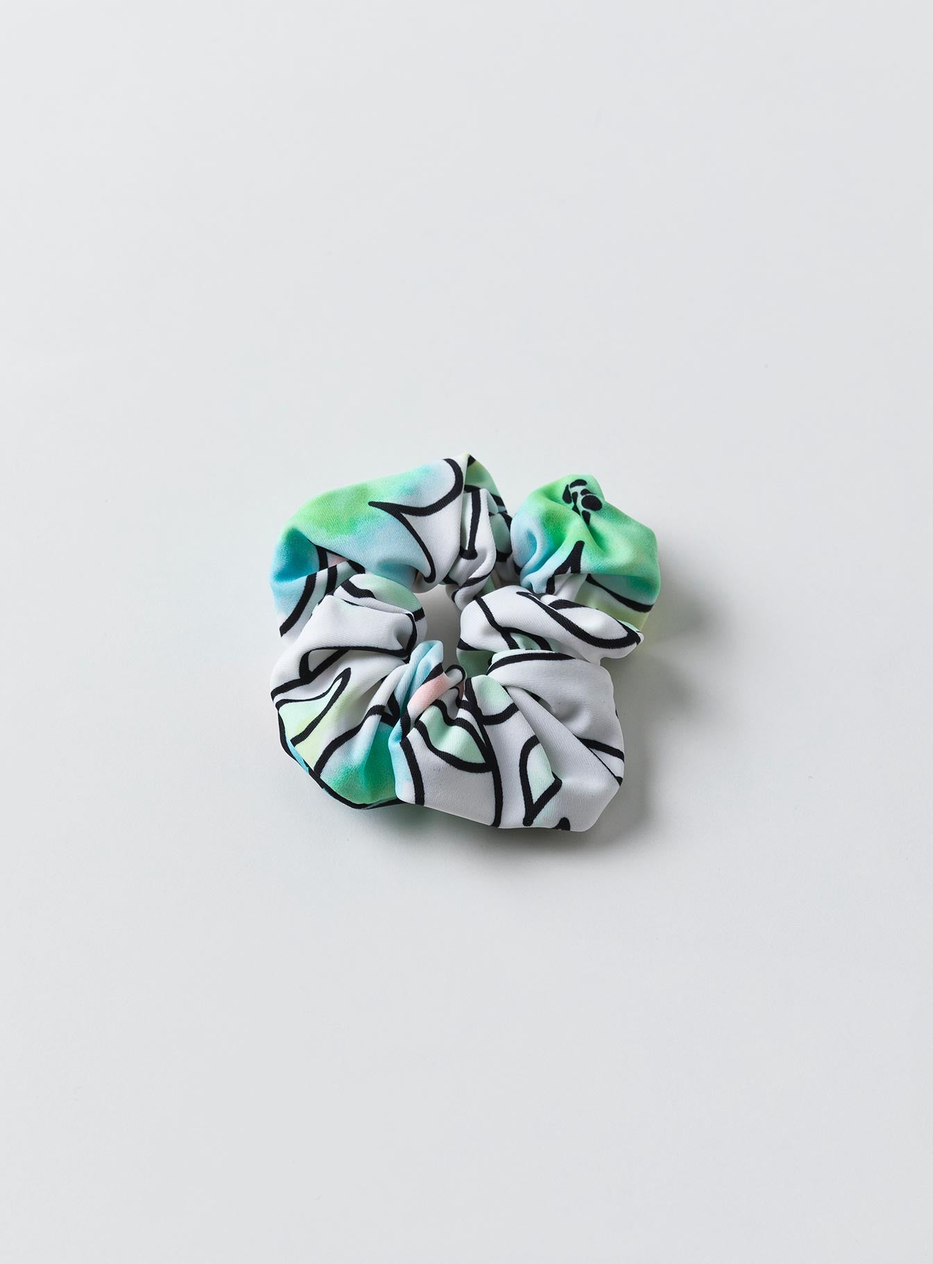 Sasha Scrunchie Blue / Pink Floral - Image 2