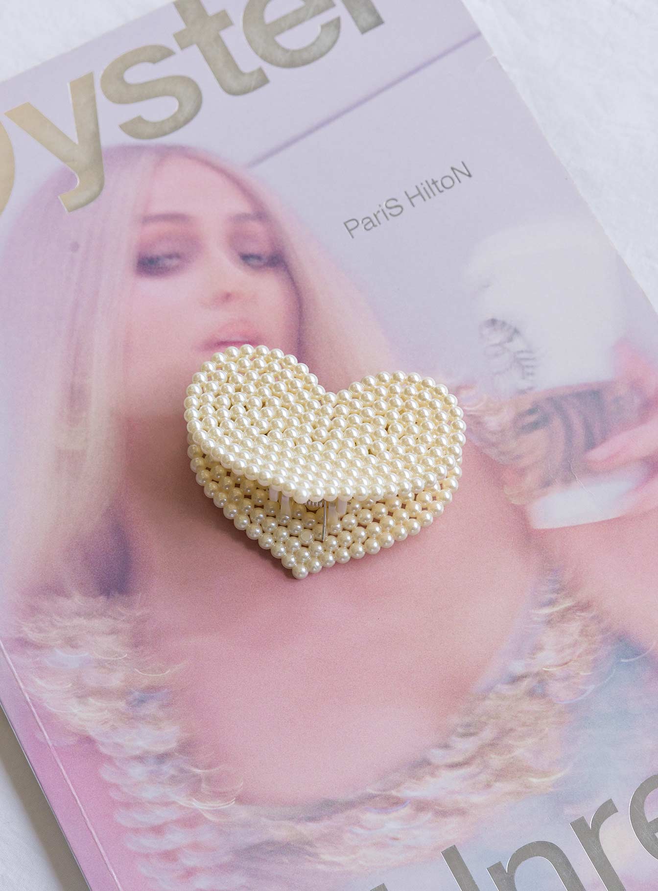 Azie Heart Hair Clip Pearl - Image 2