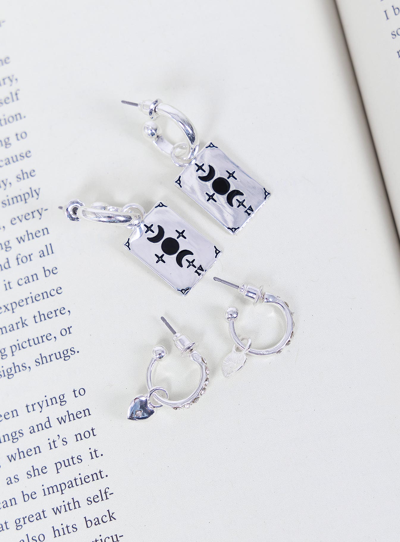 Good Fortune Earring Set Silver - Image 2