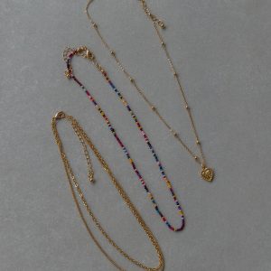 Opie Layered Necklace Gold / Multi