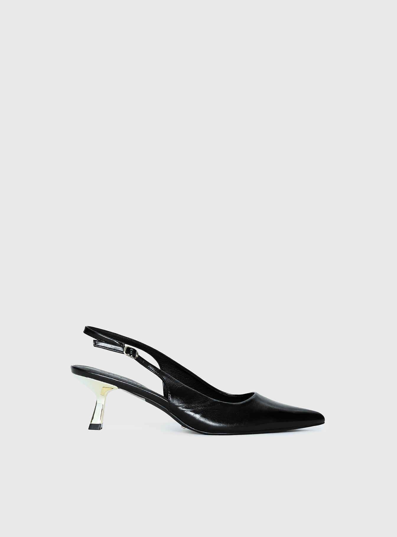 Billini Anaya Pointed Toe Heels Black / Gold - Image 2
