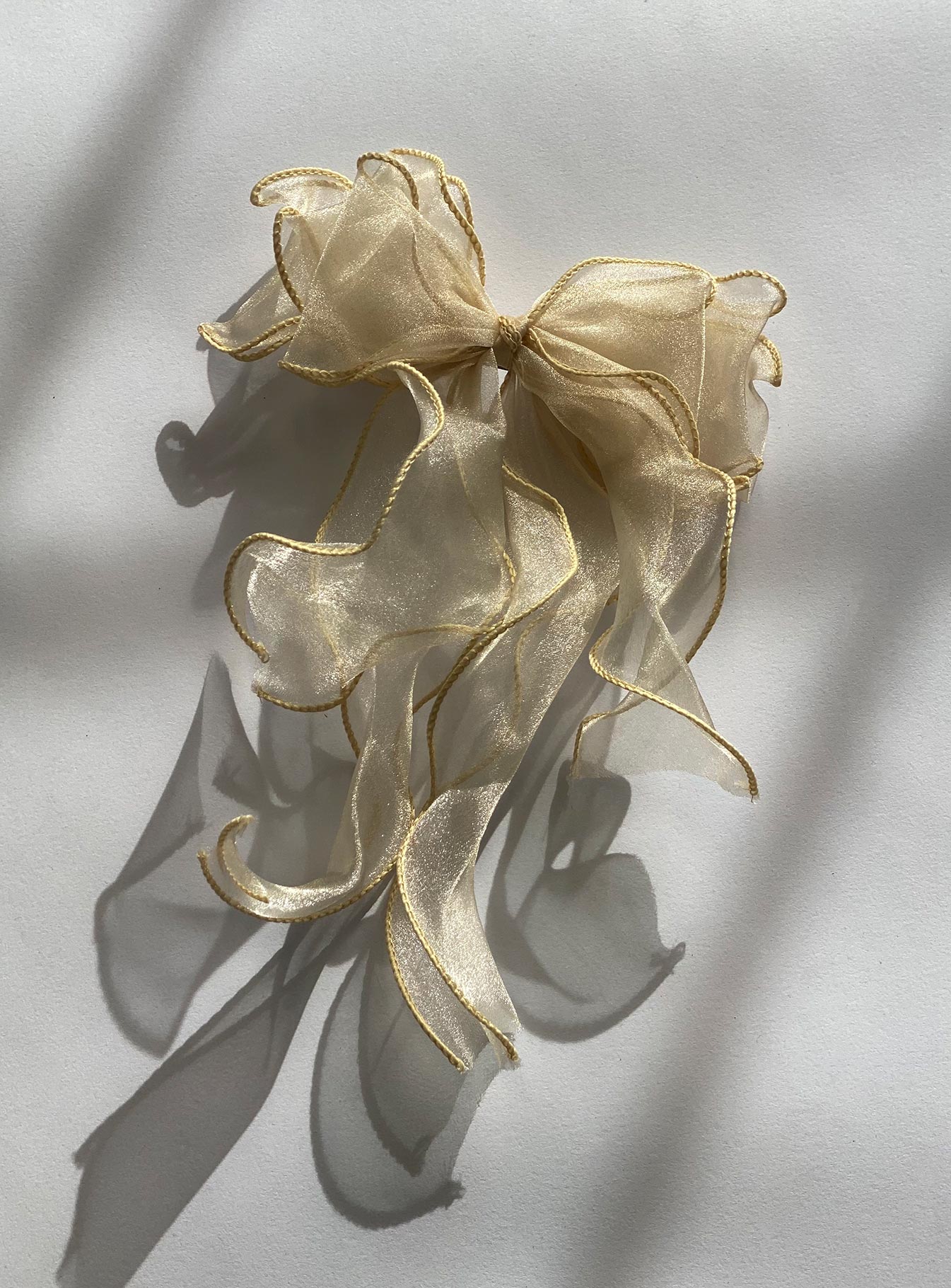 Linney Hair Bow Beige - Image 2