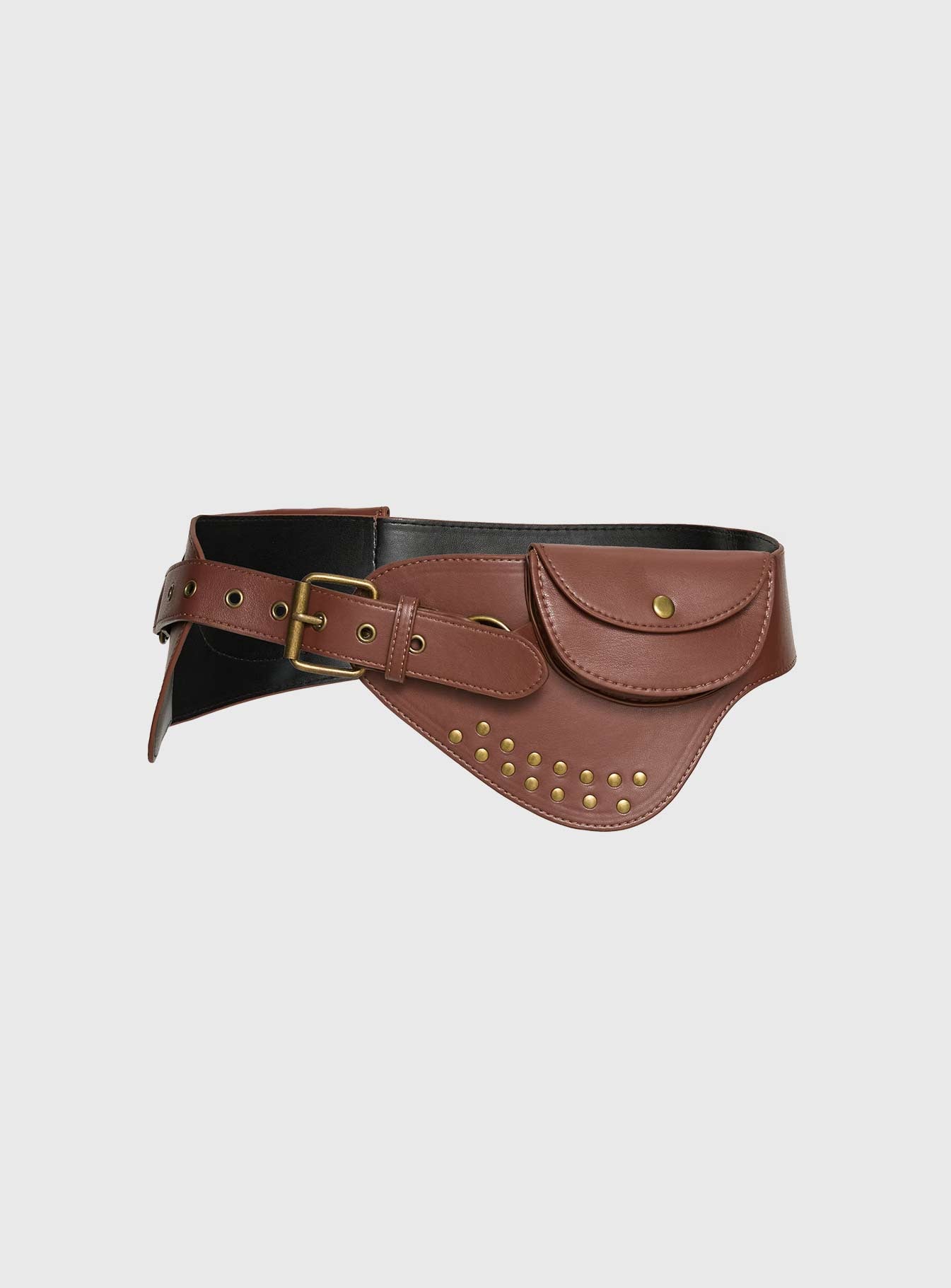 Flourish Faux Leather Belt Brown - Image 2