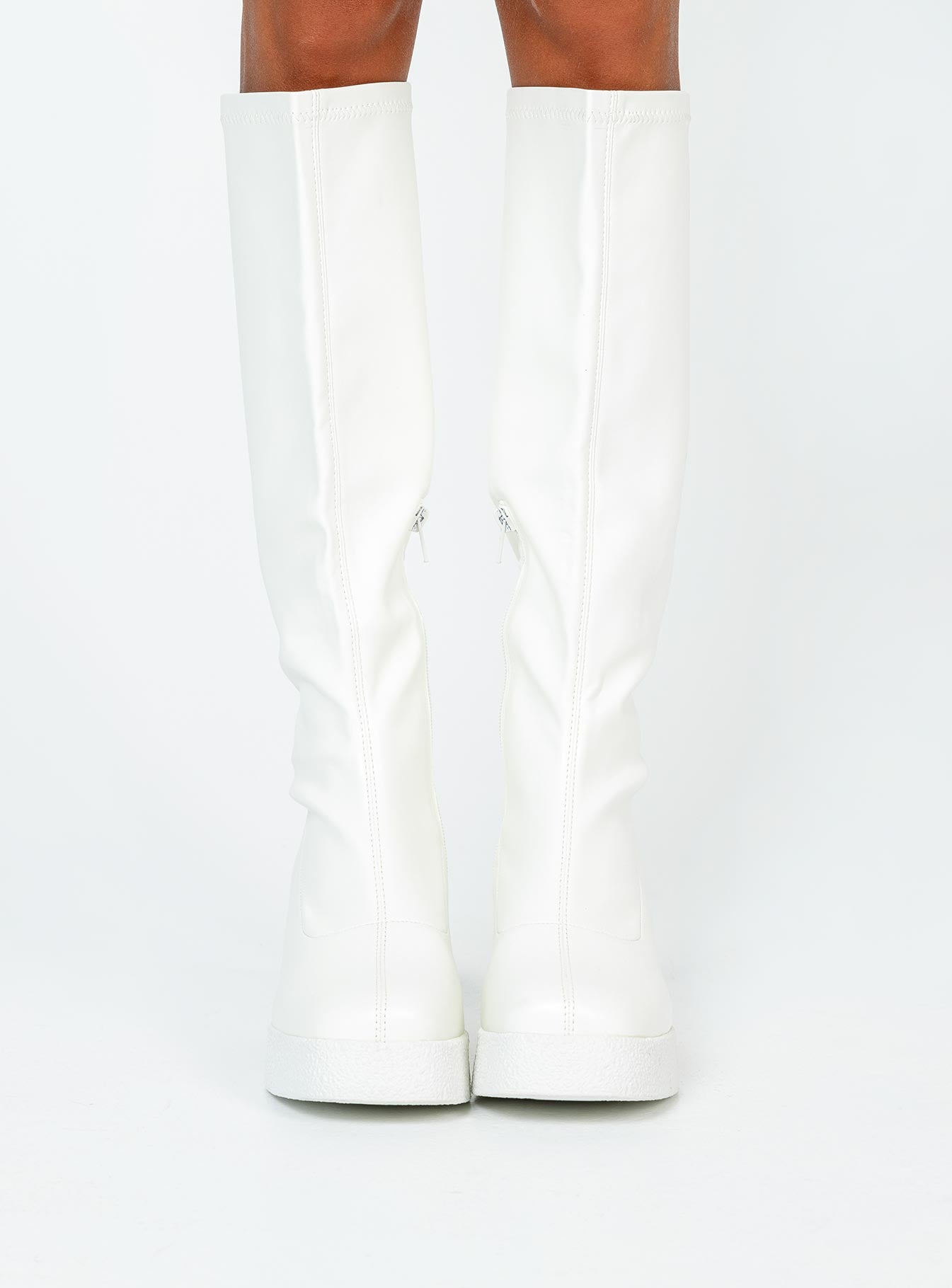 Westcott Knee High Boots White - Image 2