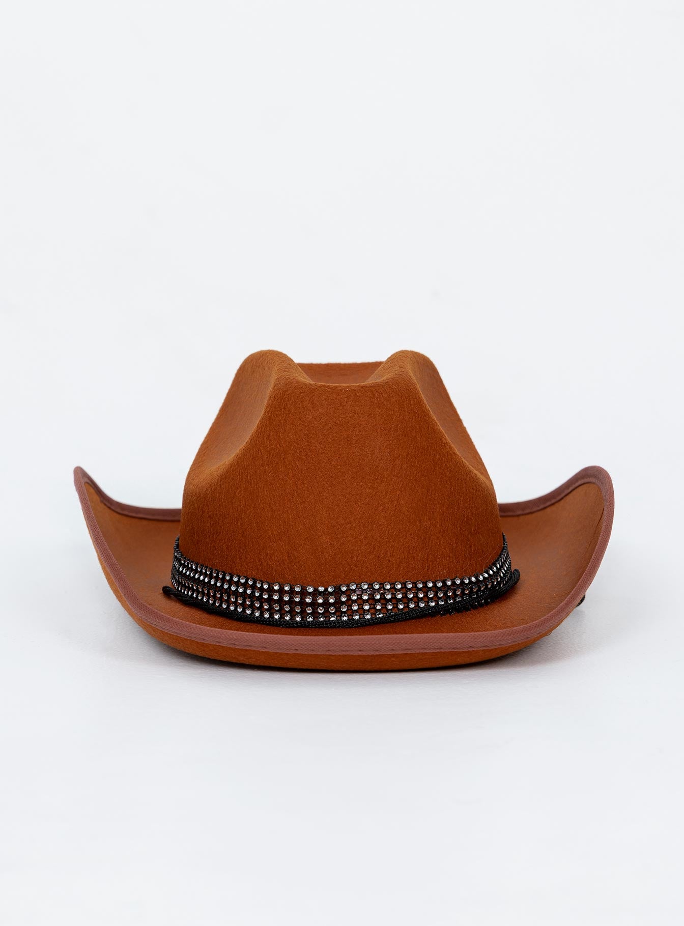 Rissell Rhinestone Cowboy Hat Brown - Image 2