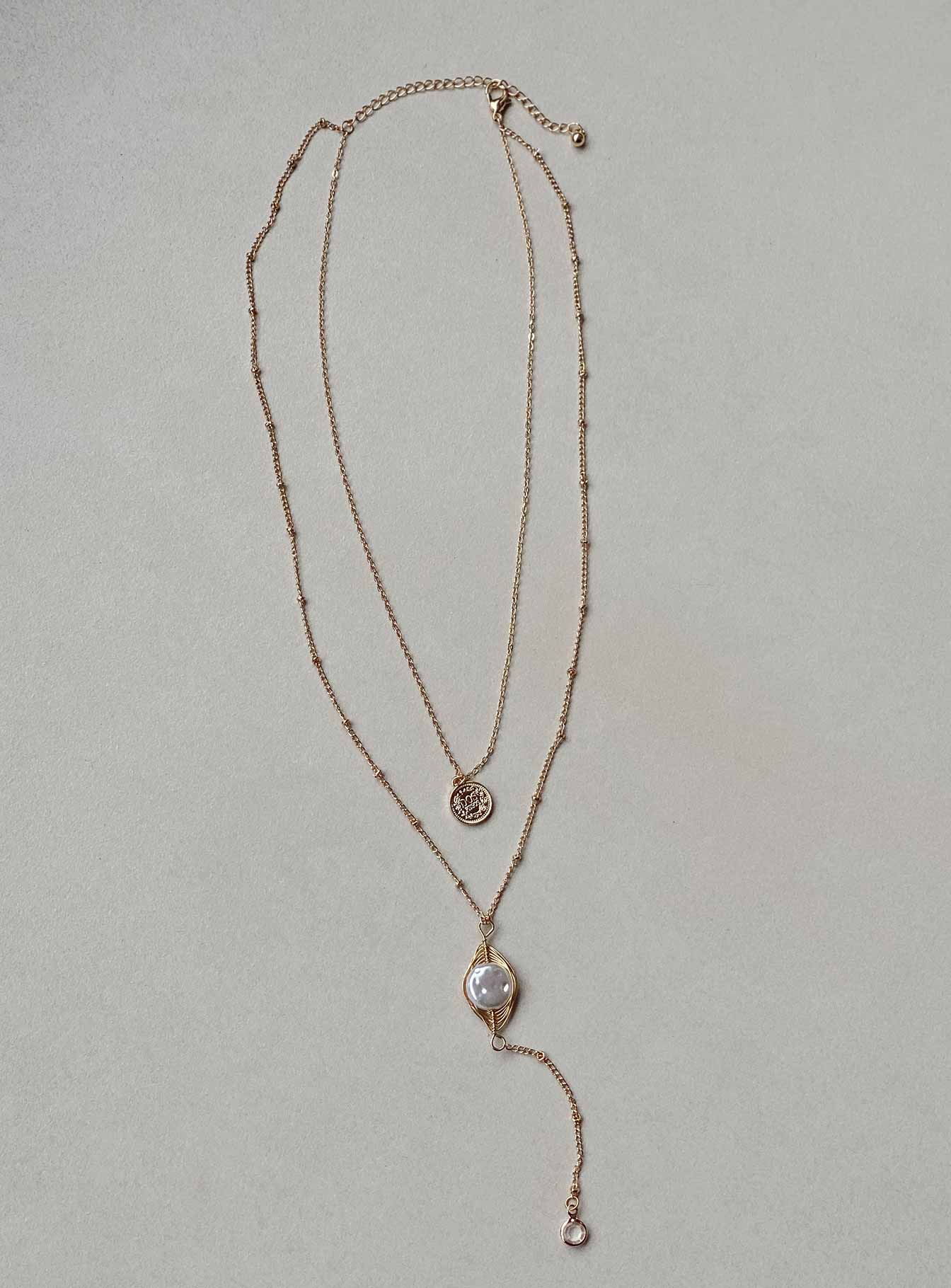 Haddon Pearl Necklace Gold - Image 2