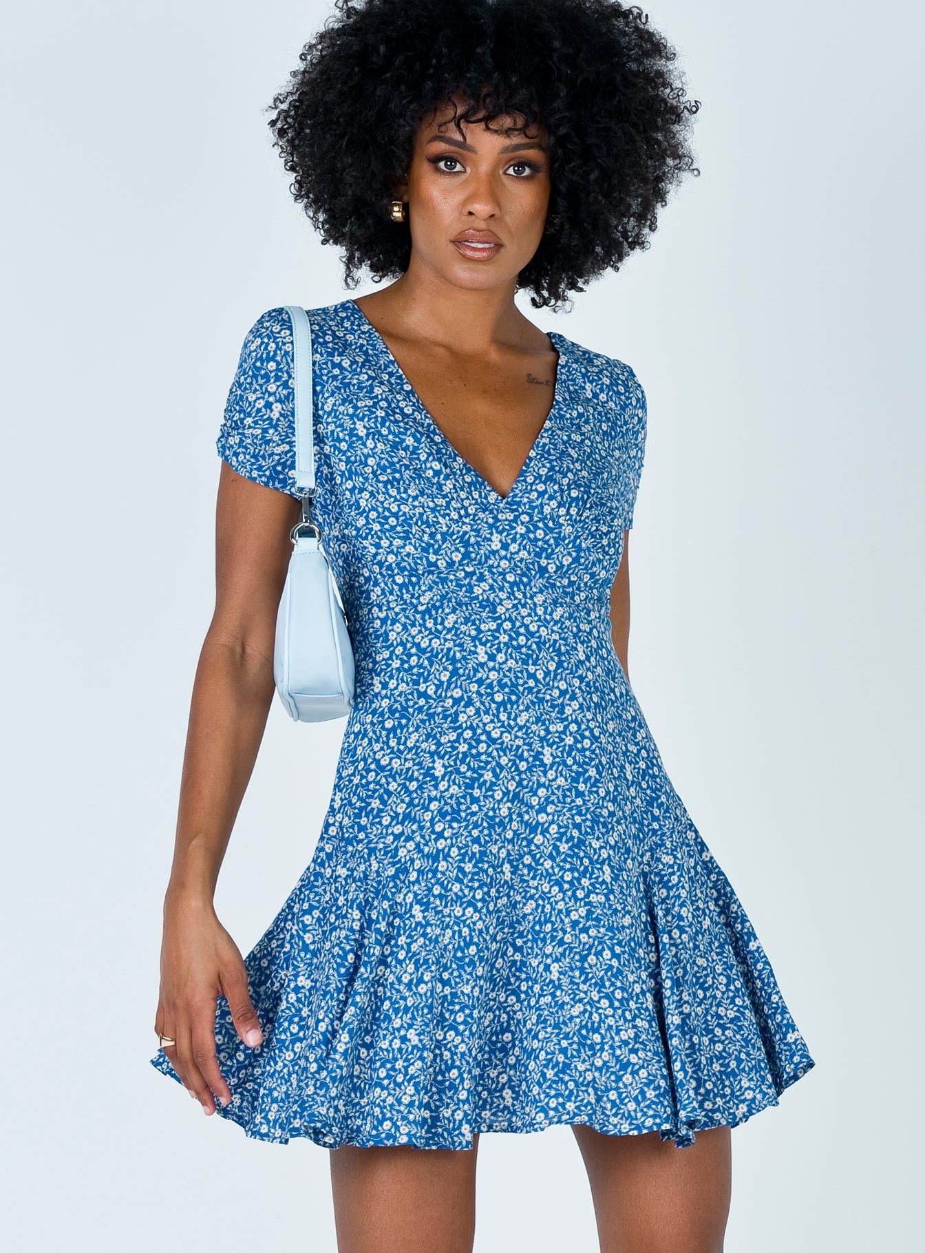 The Sting Mini Dress Blue Petite Lower Impact - Image 2