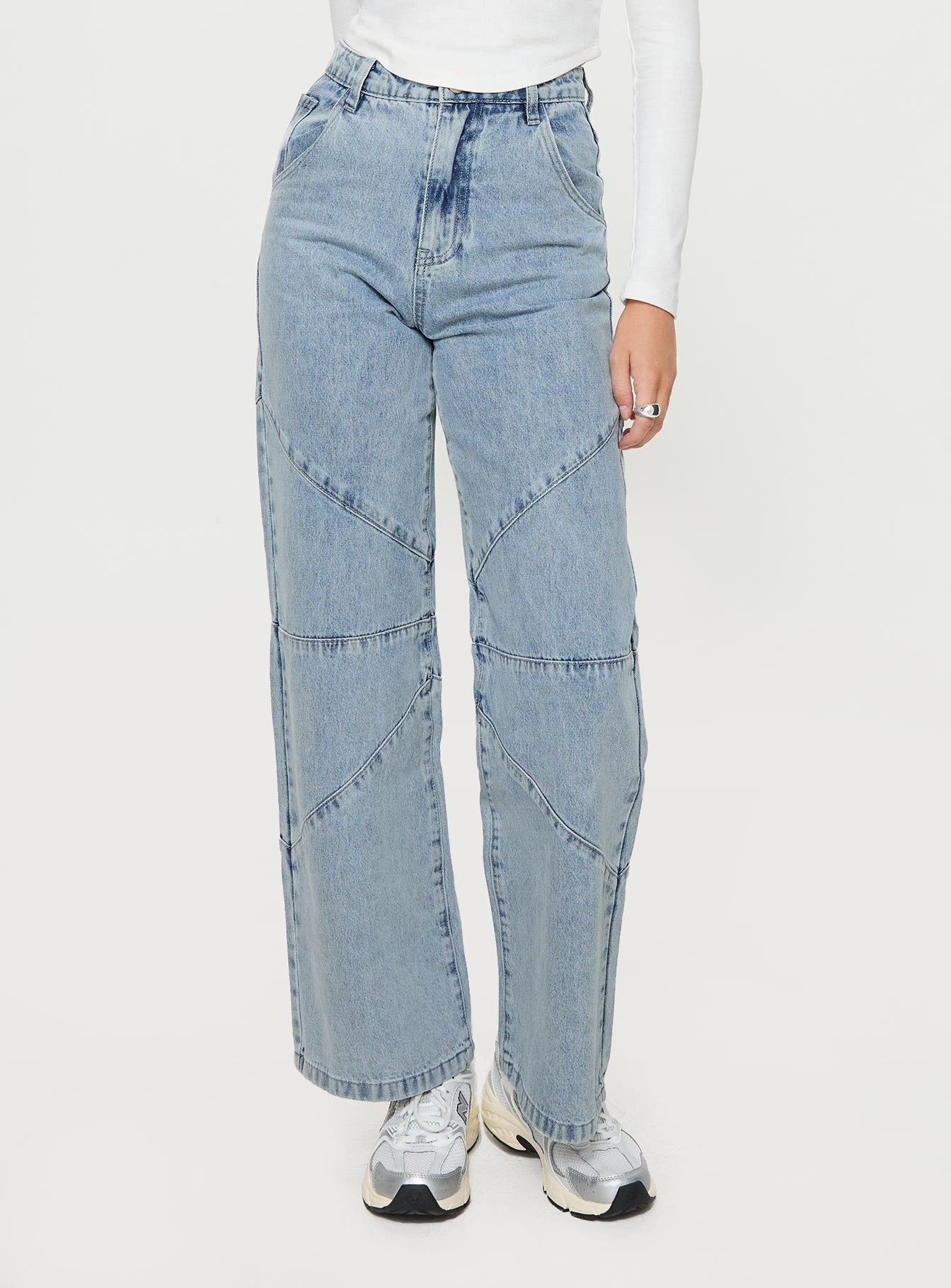 Frenta Moto High Waisted Jeans Angel Blue - Image 2