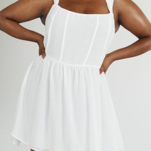 Kameliah Mini Dress White Curve