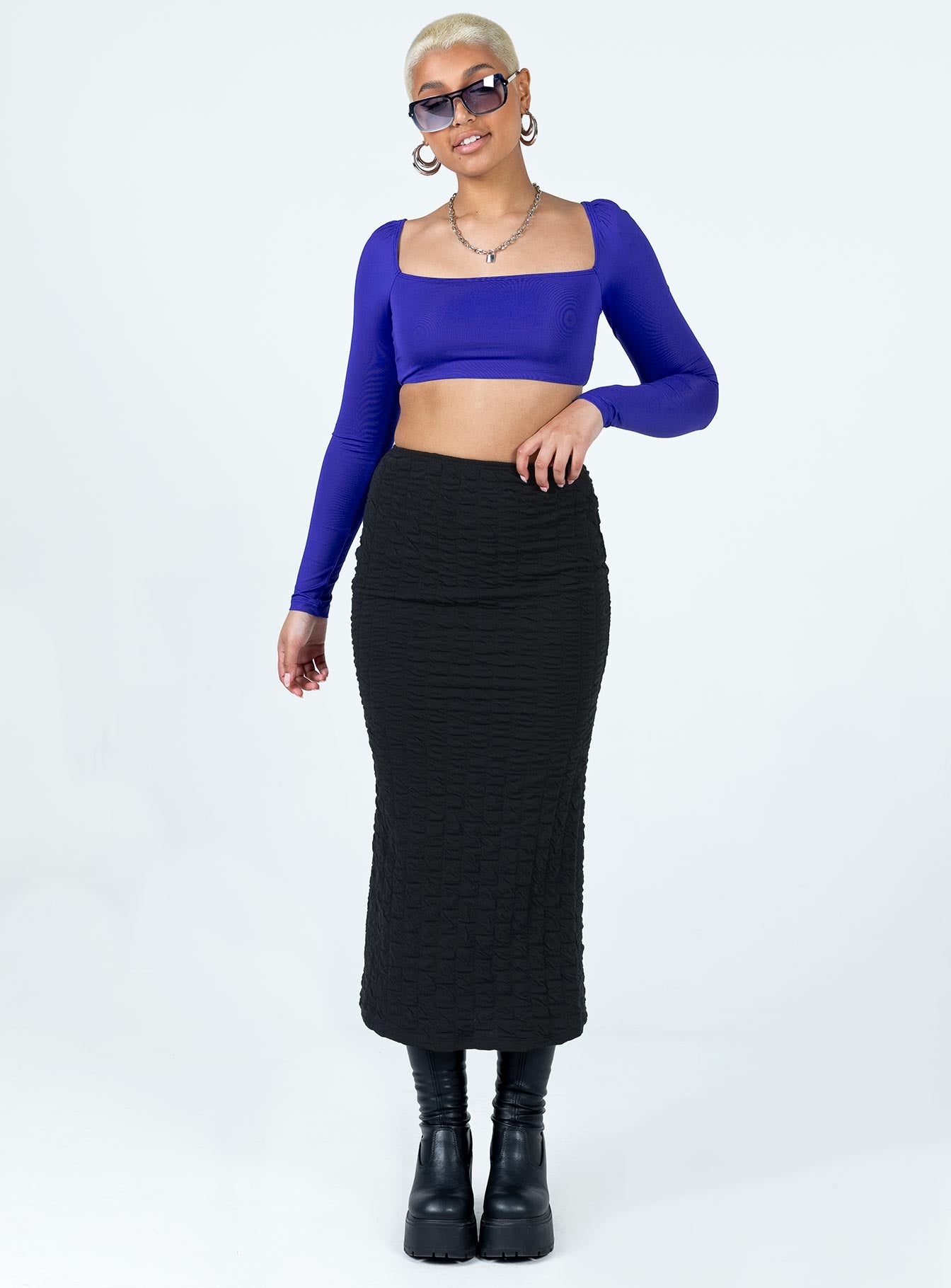 Rogers Long Sleeve Top Blue - Image 3