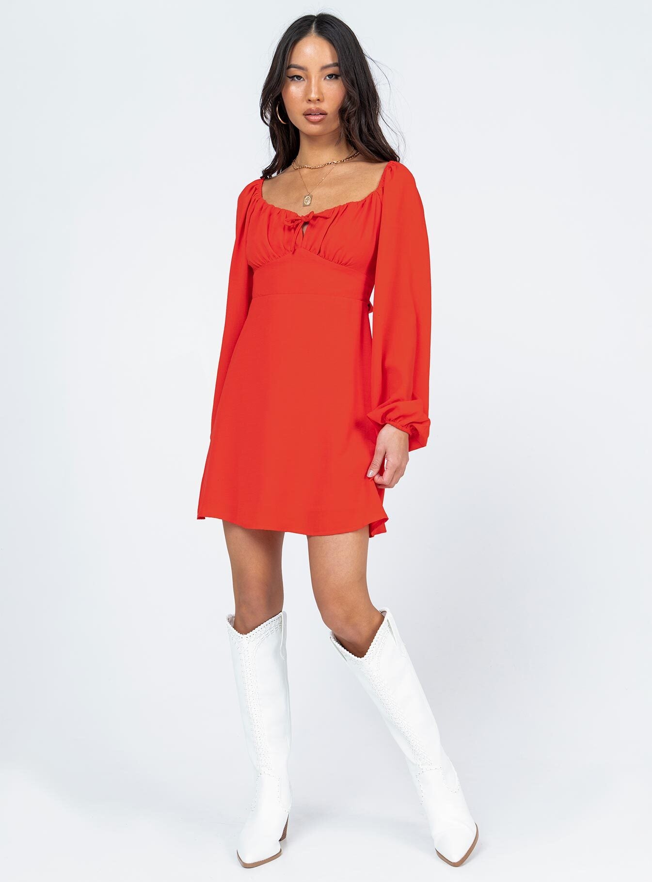 Yolanda Mini Dress Red - Image 2