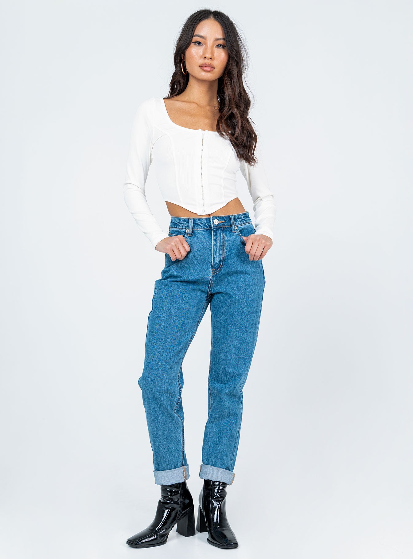 Axel Long Sleeve Top White - Image 2