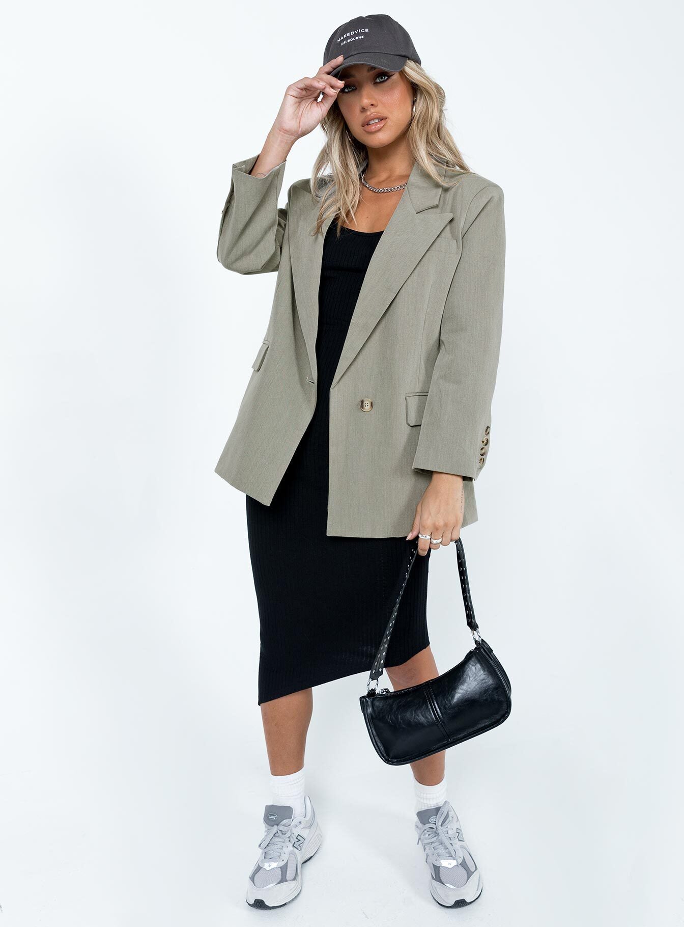 Codi Oversized Blazer Grey - Image 3