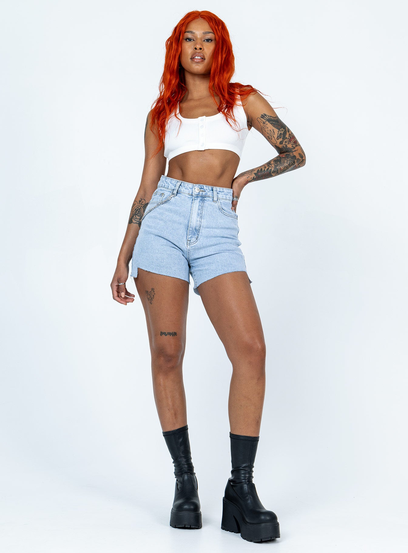 Tiyarna Denim Shorts - Image 3