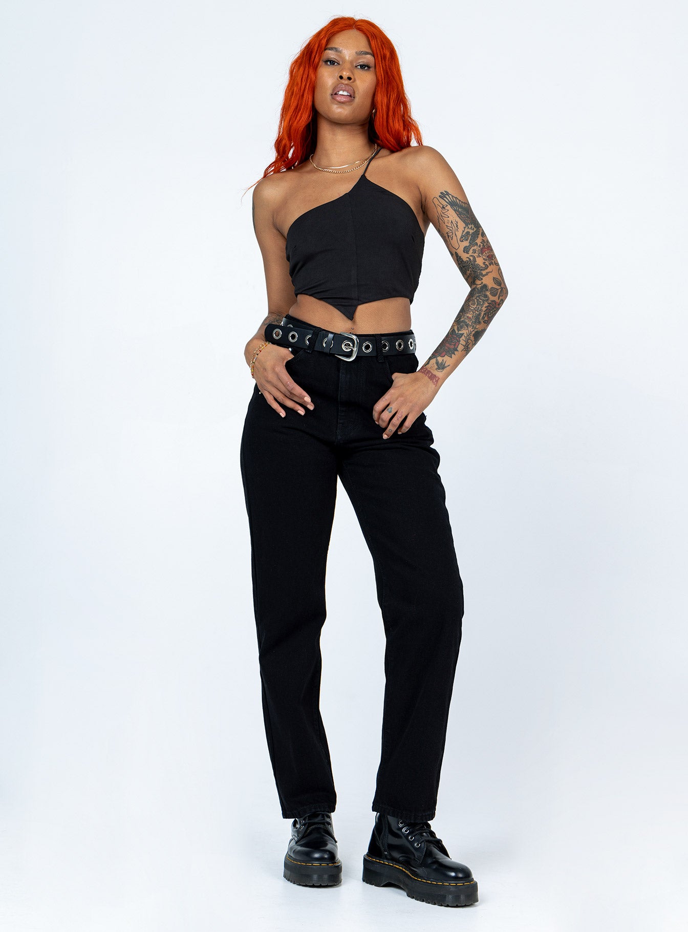 Raquelle Straight Leg Denim Jeans Black - Image 2
