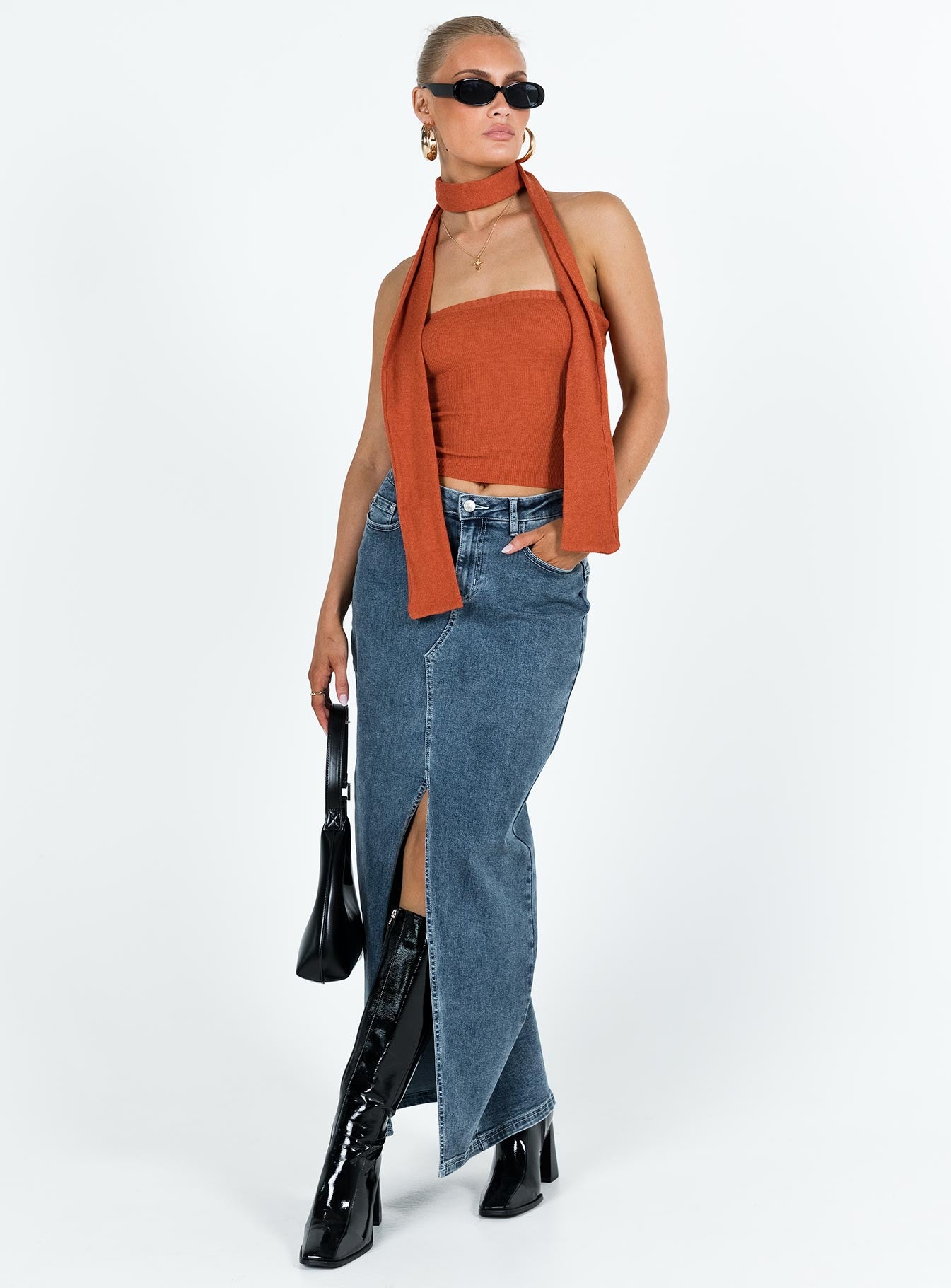 Styles Two Piece Top Orange - Image 3