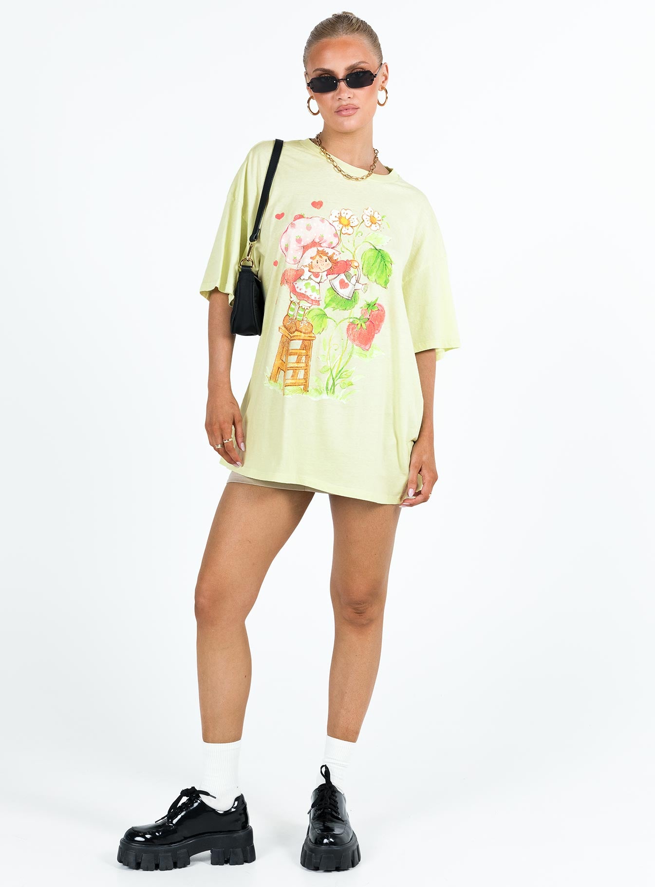 Strawberry Girl Oversized Tee Green - Image 3