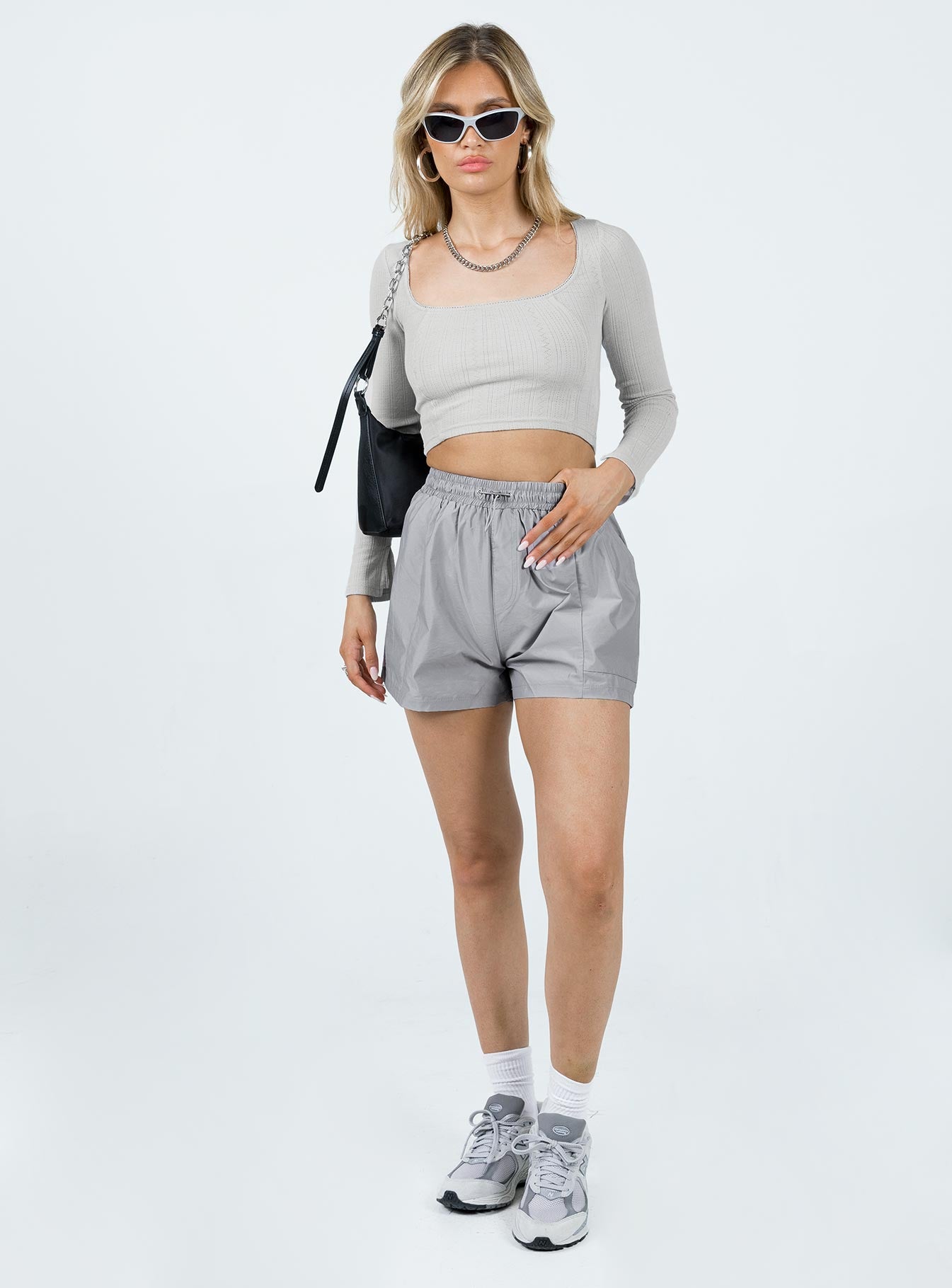 Ajani Long Sleeve Top Grey - Image 3