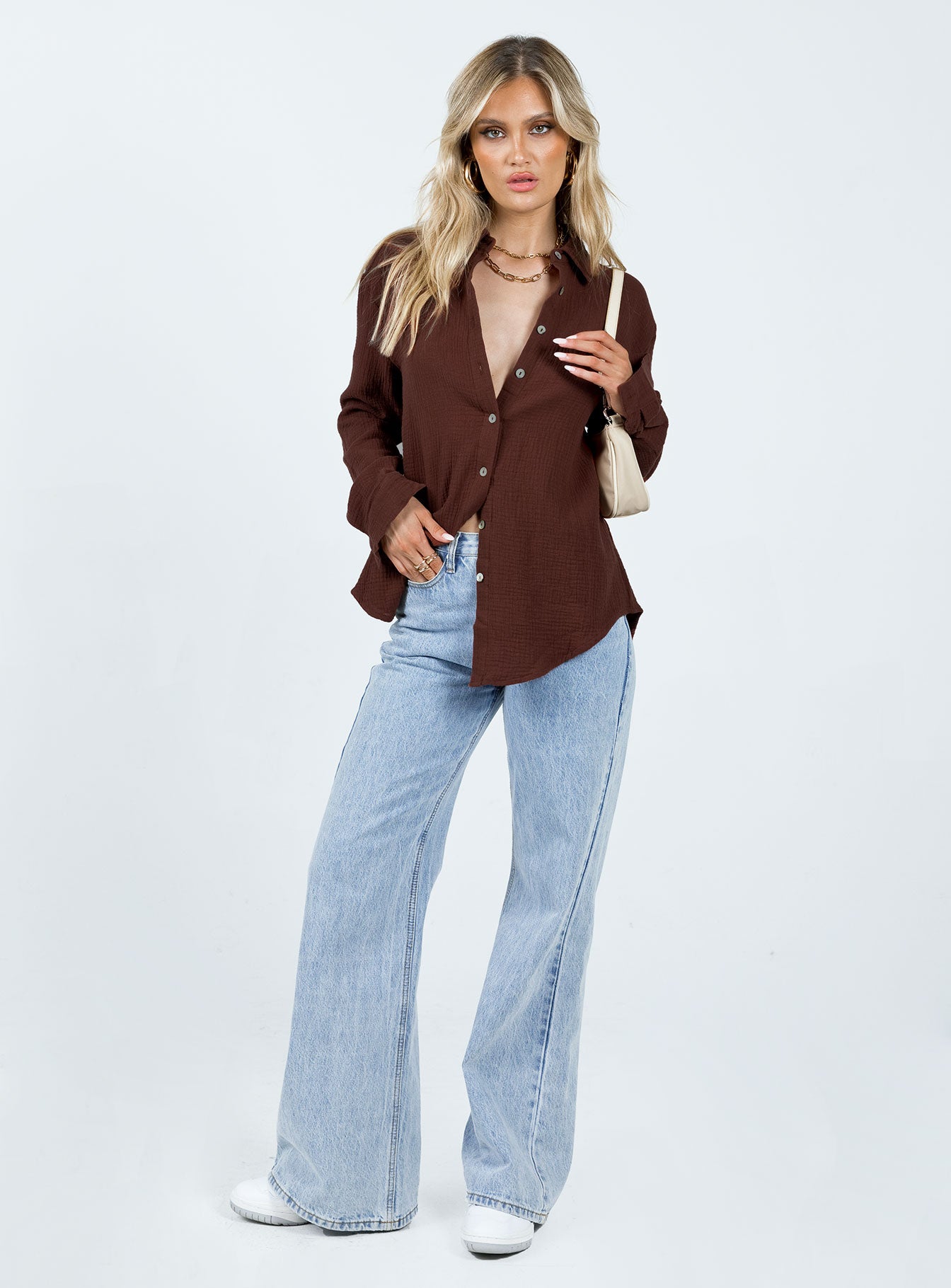 Mahalia Shirt Brown - Image 3