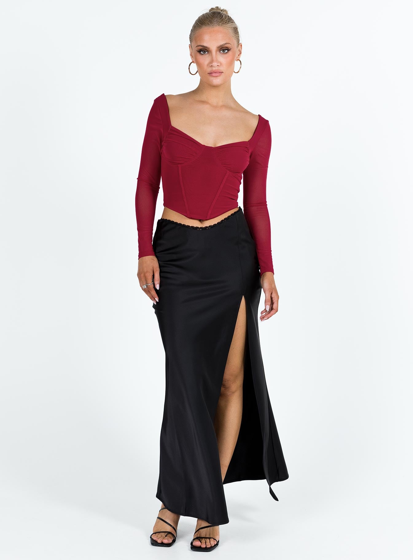 Bruna Top Long Sleeve Red Lower Impact - Image 2