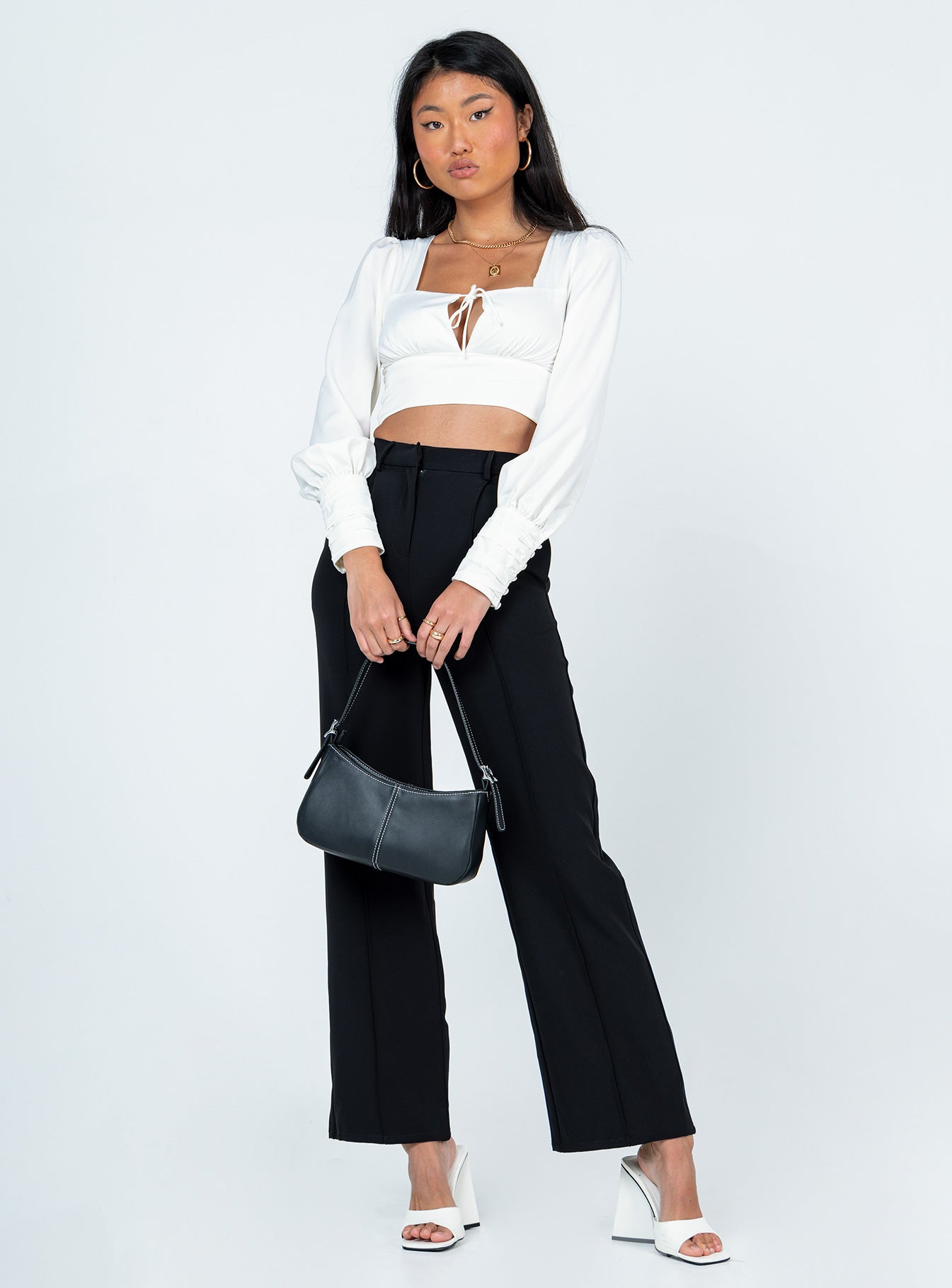 Dimitri Long Sleeve Top White - Image 2