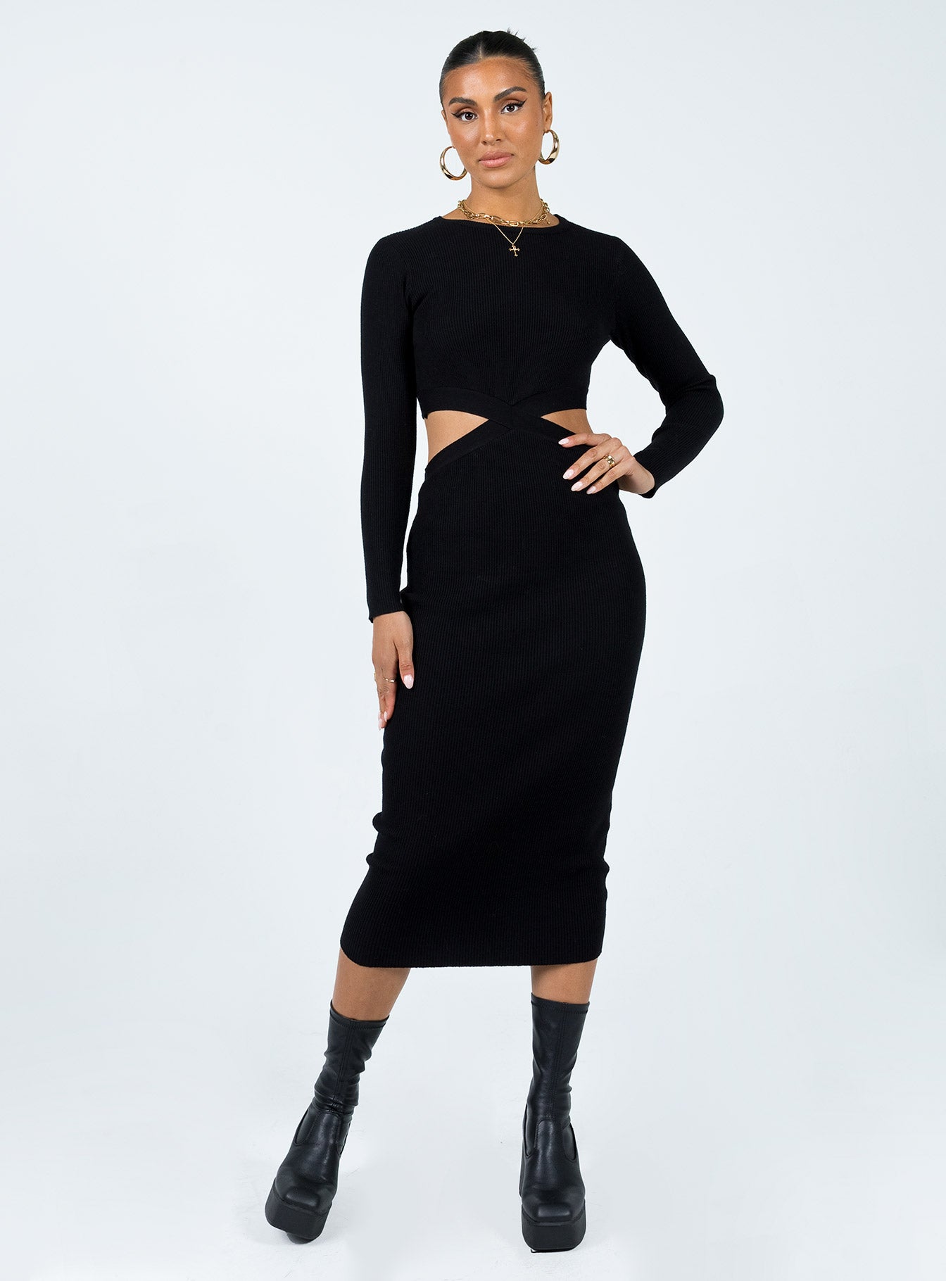 Languara Maxi Dress Black - Image 2