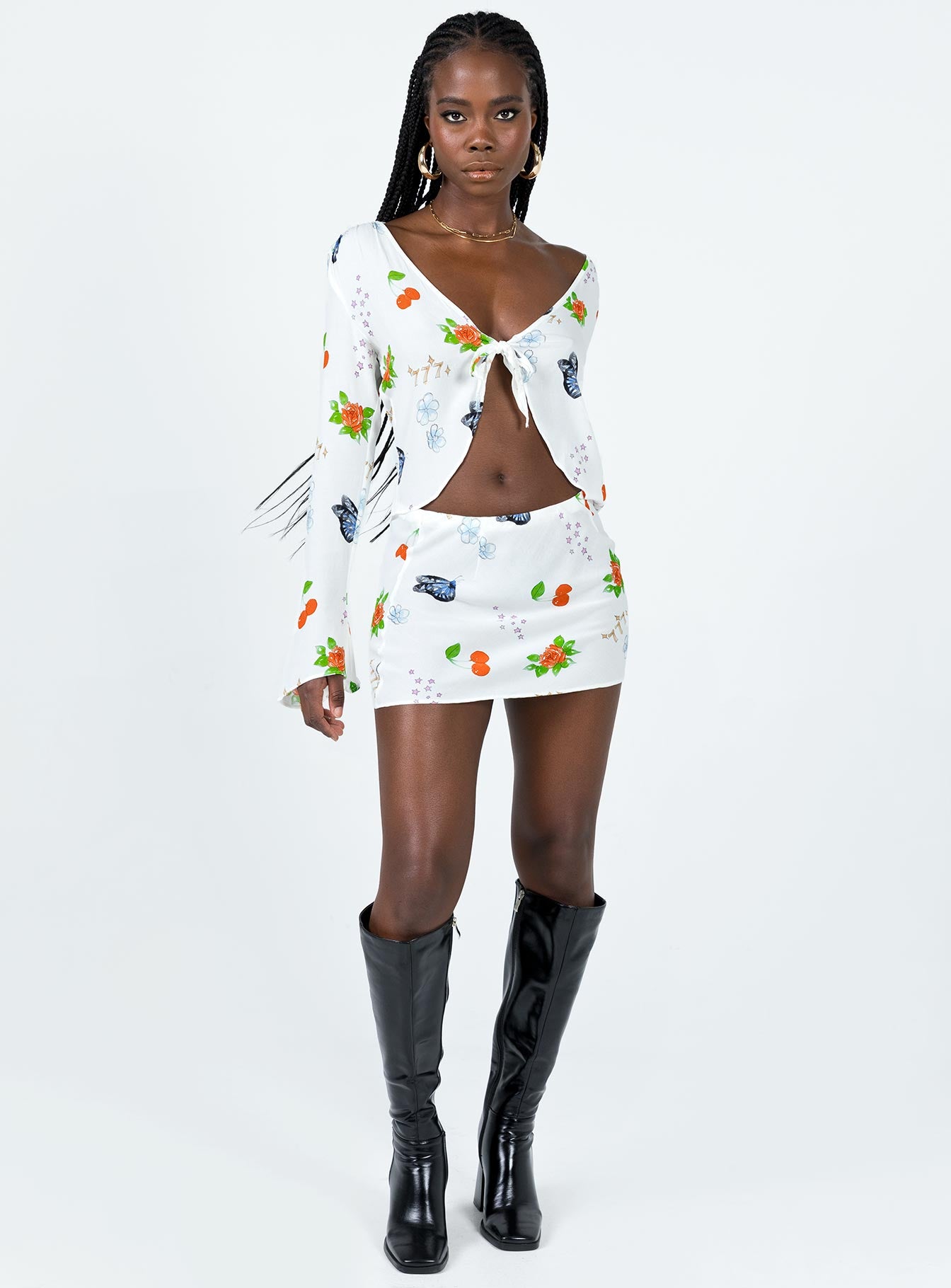 Drawn To You Mini Skirt Multi - Image 3