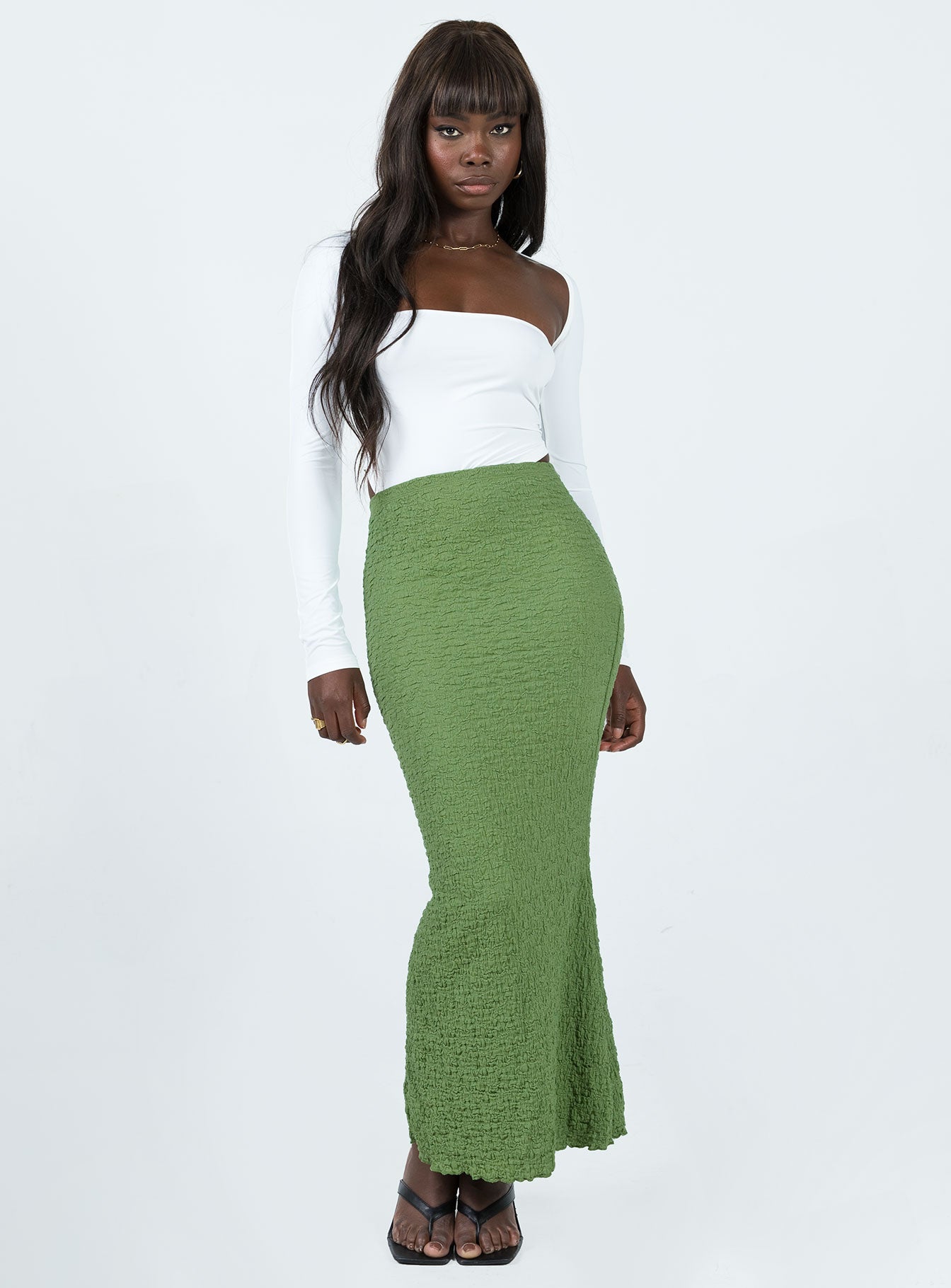 Rubes Midi Skirt Green - Image 2