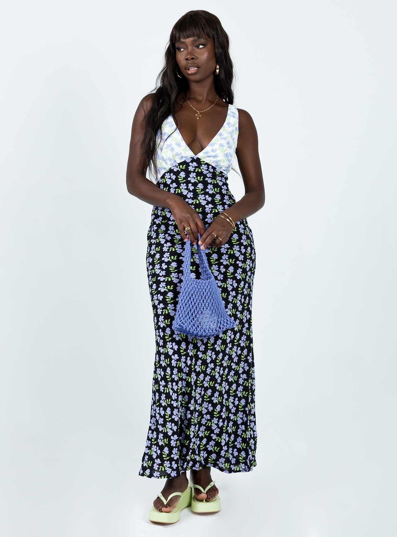 Nellie Maxi Dress Blue / Multi - Image 3