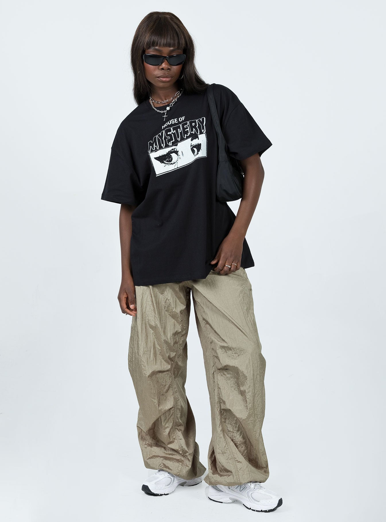 House Of Mystery Oversized Tee Black - Image 3