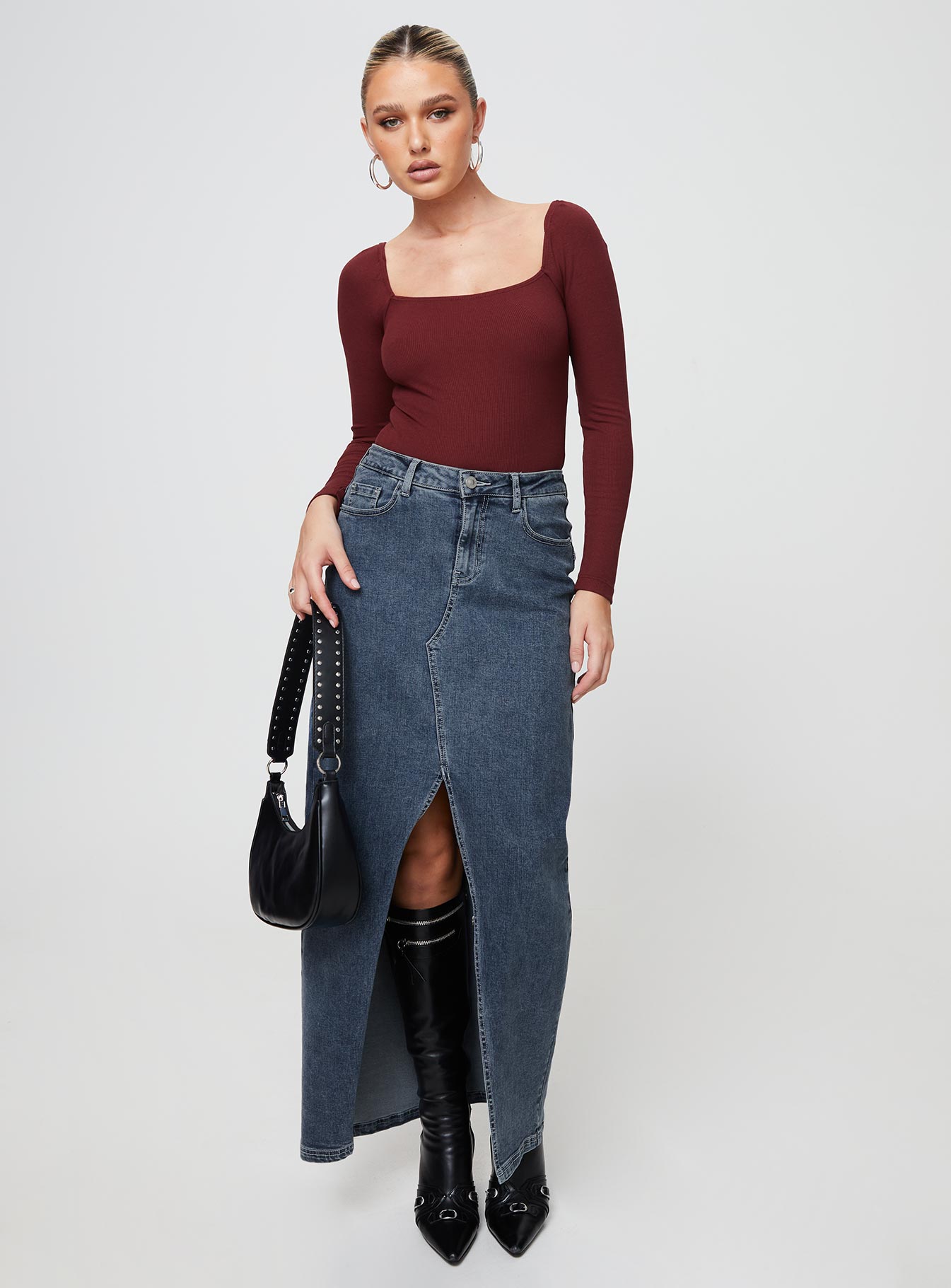 Charlotte Bodysuit Burgundy - Image 3