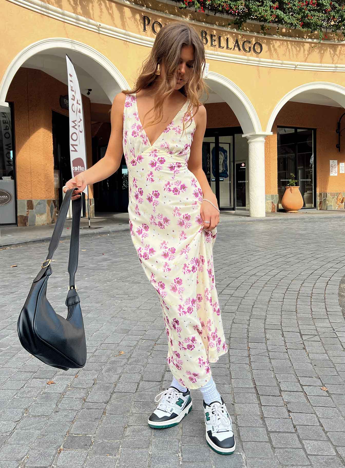 Nellie Midi Dress Yellow Floral - Image 8