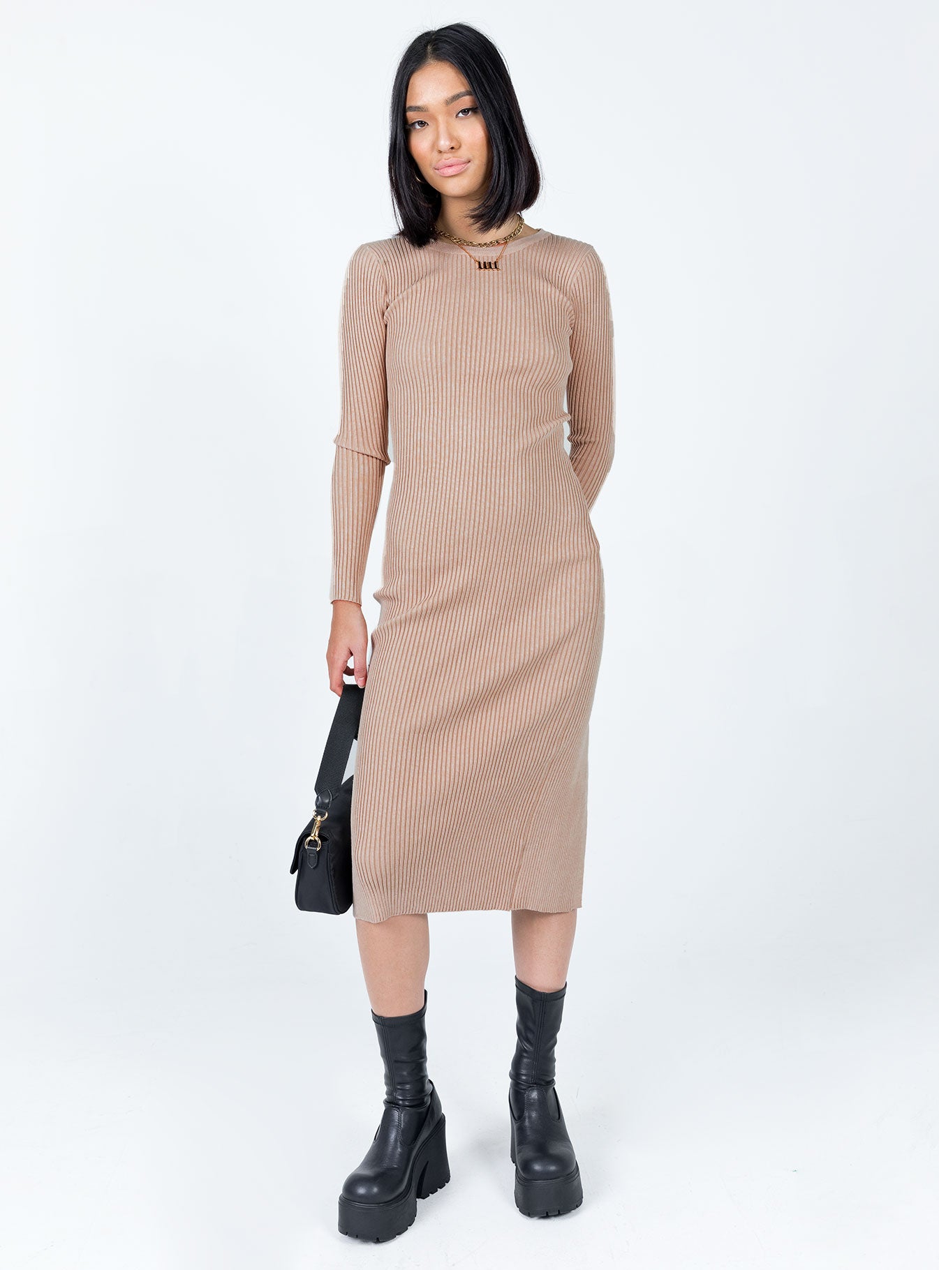 Tiarnie Midi Dress Beige - Image 2