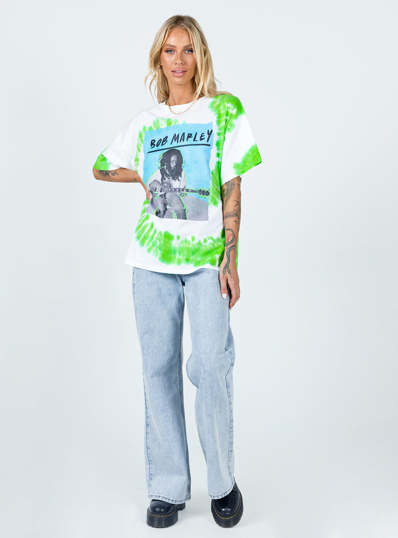 Bob Marley Oversized Tee White - Image 4