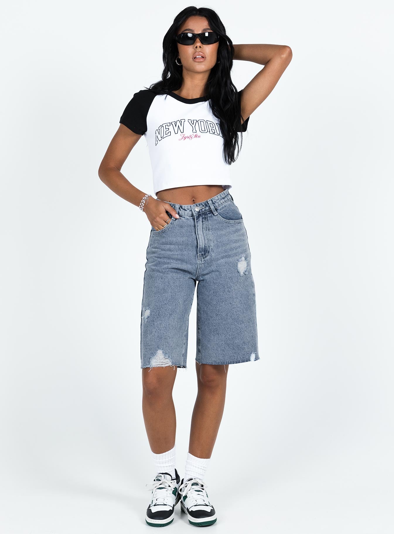 Lexfield Denim Shorts Light Wash - Image 3