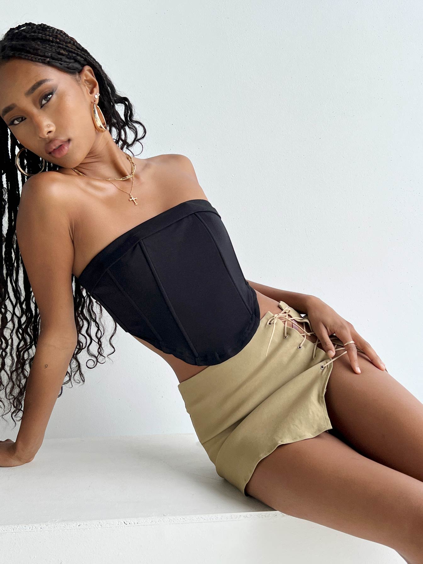 Motel Iram Skirt Tan - Image 2