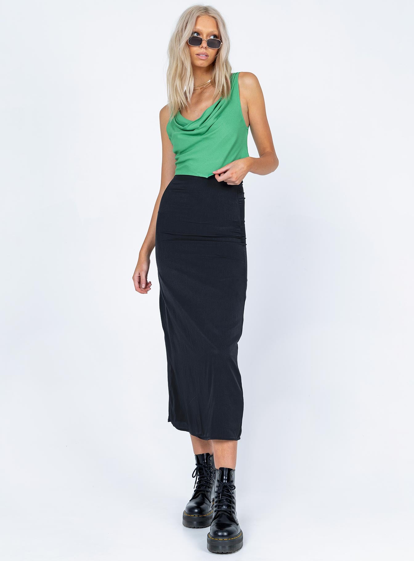 Tollis Midi Skirt Black - Image 2
