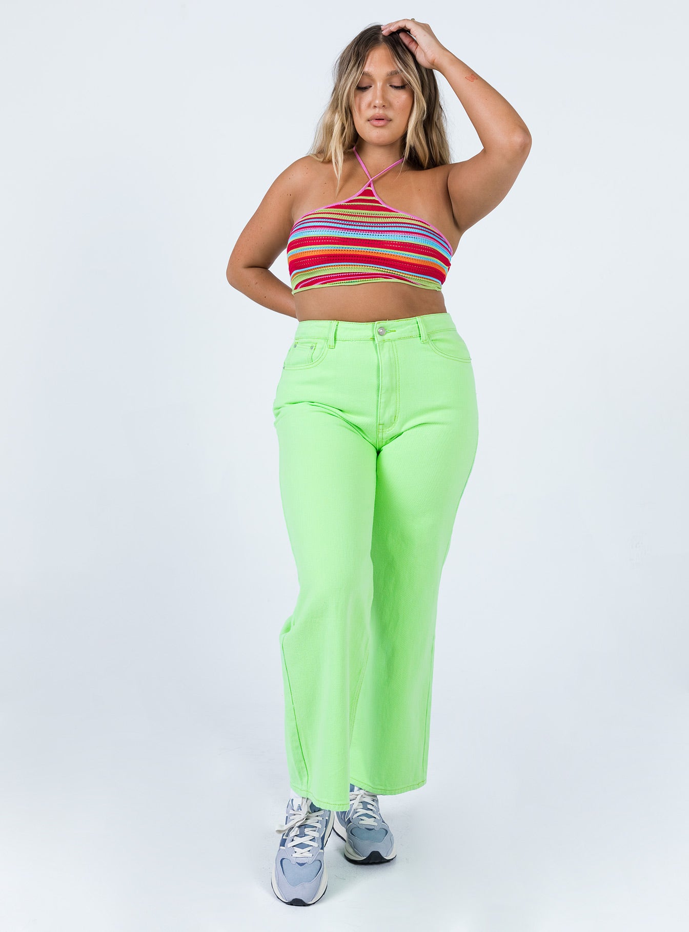 Denver Denim Jeans Lime Green - Image 3