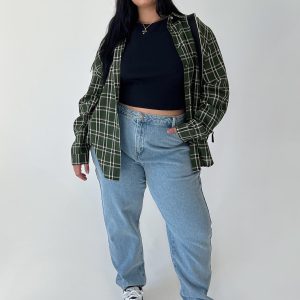 Nora Shirt Forest Green Curve