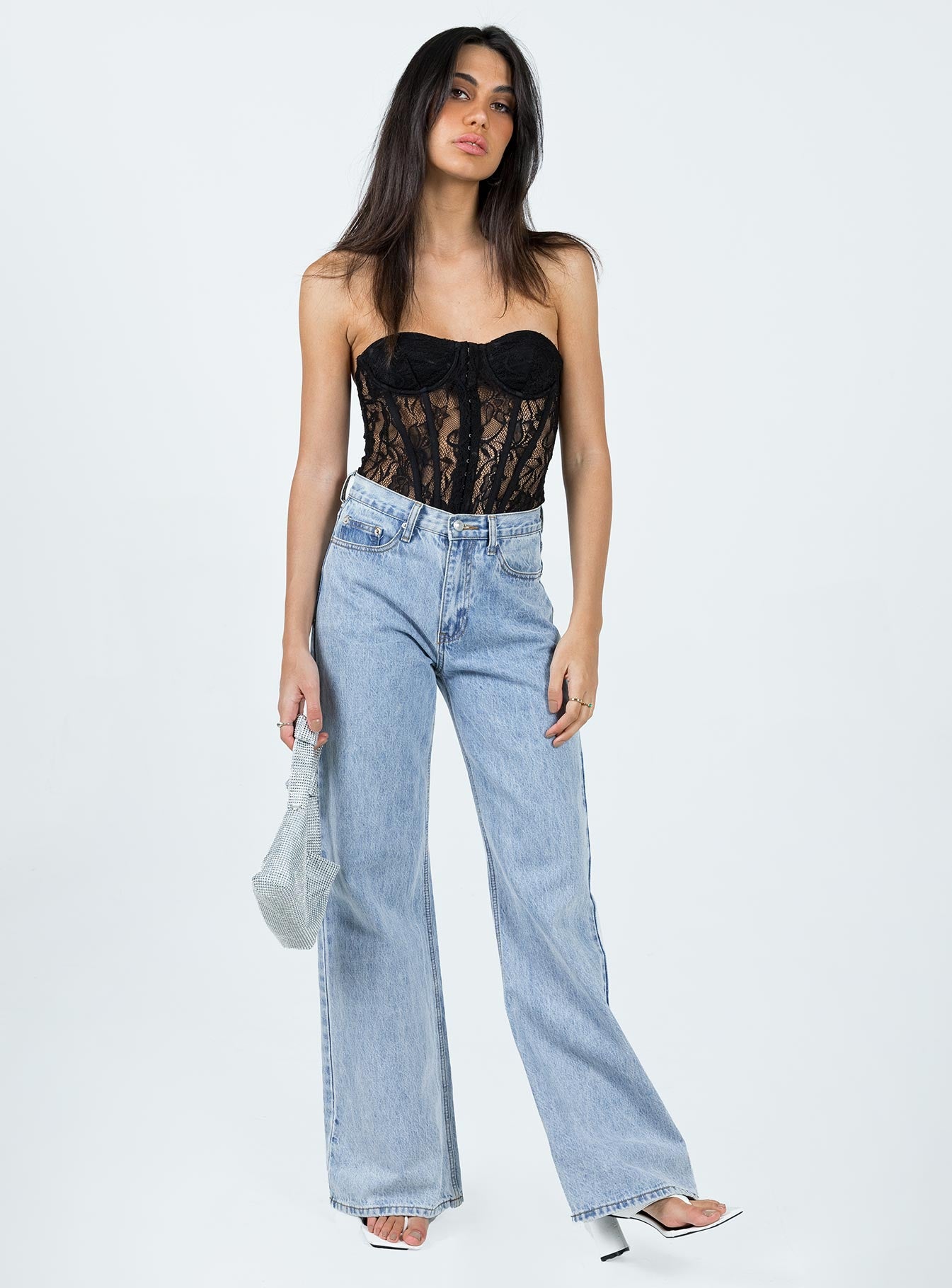 Rafferty Strapless Bodysuit Black - Image 4