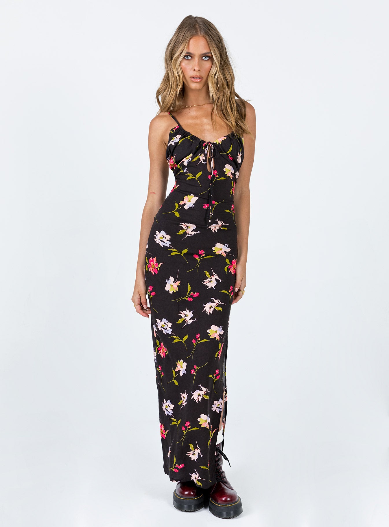 Brailey Maxi Dress Black Multi - Image 3