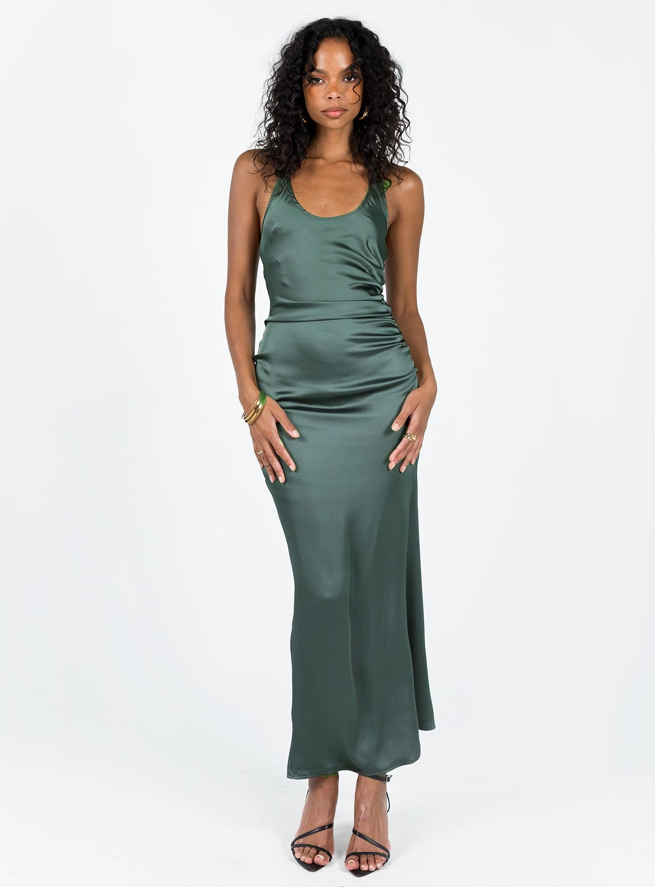 Kodiak Halter Maxi Dress Green - Image 3