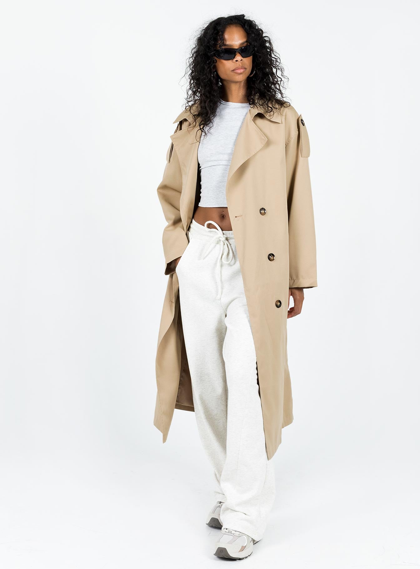Elgata Trench Coat Beige - Image 2